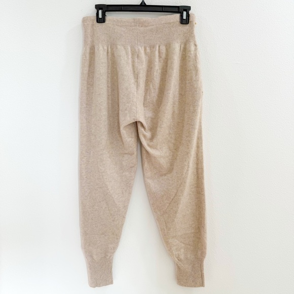 Cuyana Cashmere Made in Italy Cozy Tan Beige Jogger Pants Boho Athleisure Chic S - Picture 2 of 5